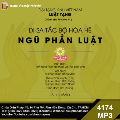 Di-Sa-Tắc Bộ Hòa Hê Ngũ Phần Luật Tập 2 (Dành cho Tỳ-kheo Ni)